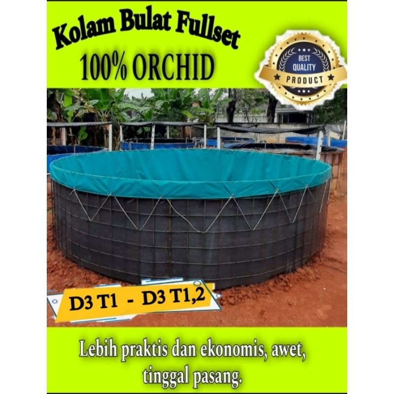Kolam Bulat ORCHID D3 T1 atau D3 T1,2  kolam bundar fullset tinggal pasang.