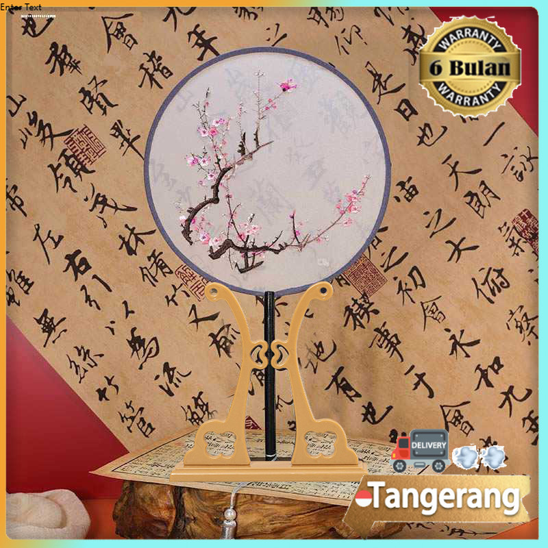 Stand Holder Kipas Tangan Untuk Bulat Gaya Cina