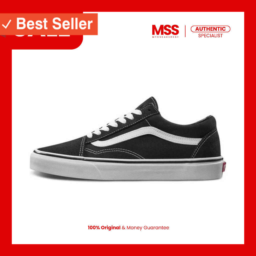 SEPATU ASLI ORIGINAL PREMIUM BAHAN TEBAL / Old Skool Classic Black White Sepatu Vans OriginalTERMURA