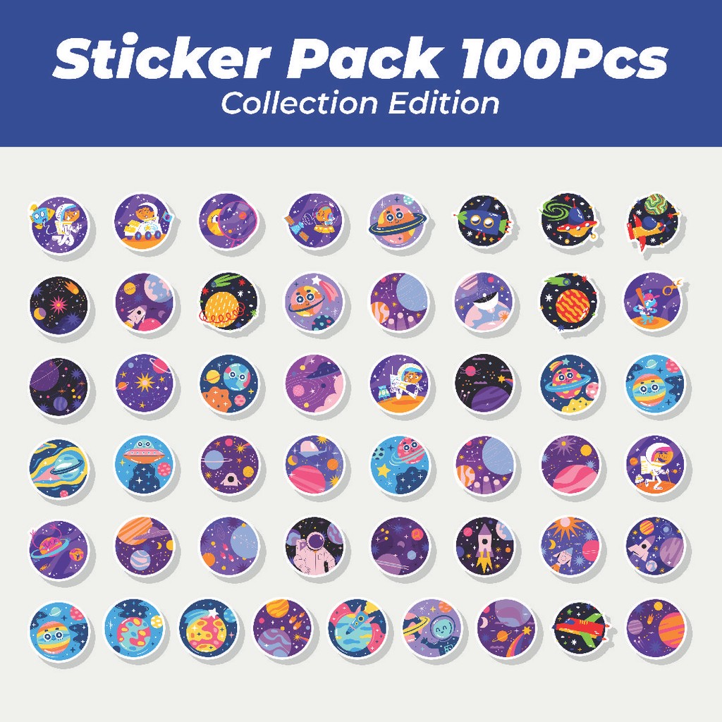 

Hot Stiker Universe Sticker Pack Lucu Anti Air Stikers Berperekat Waterproof Sticker Decal Buat Motor Helm Buku Journal Koper Casing HP Laptop Botol Minum