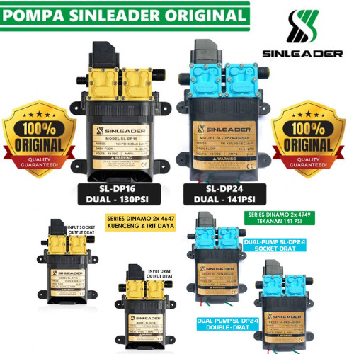 POMPA DUAL Sinleader DP16 dan DP24 9 LPM 120-141 PSI - SUDAH OTOMATIS - Dual Pump Sinleader