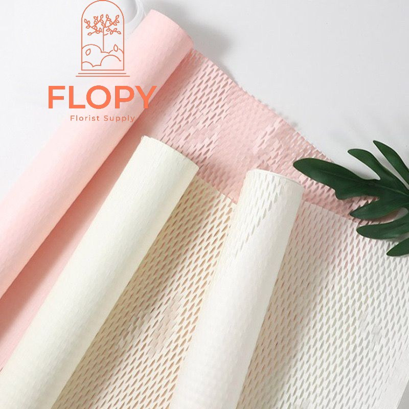 

[50 cm x 10 yard] Honeycomb Paper Roll / Papel / Paper Eco Friendly Packing Packaging Kertas Bunga Korea