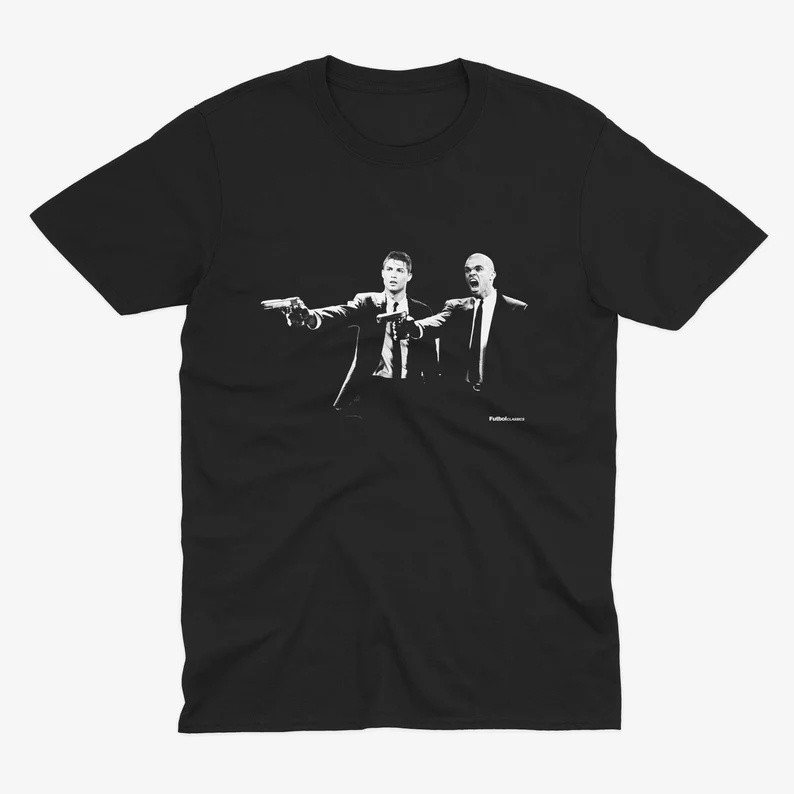 Kaos Cristiano Ronaldo Pepe Pulp Fiction Style T-Shirt Real Madrid T-Shirt Ronaldo Real Madrid Shirt