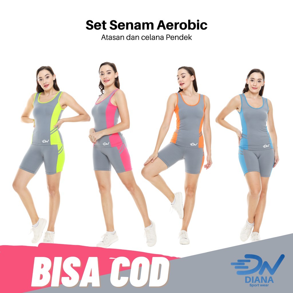 BAJU OLAHRAGA SPORT KEKINIAN / Baju tangtop senam wanita dan celana senam pendek setelan baju senam 