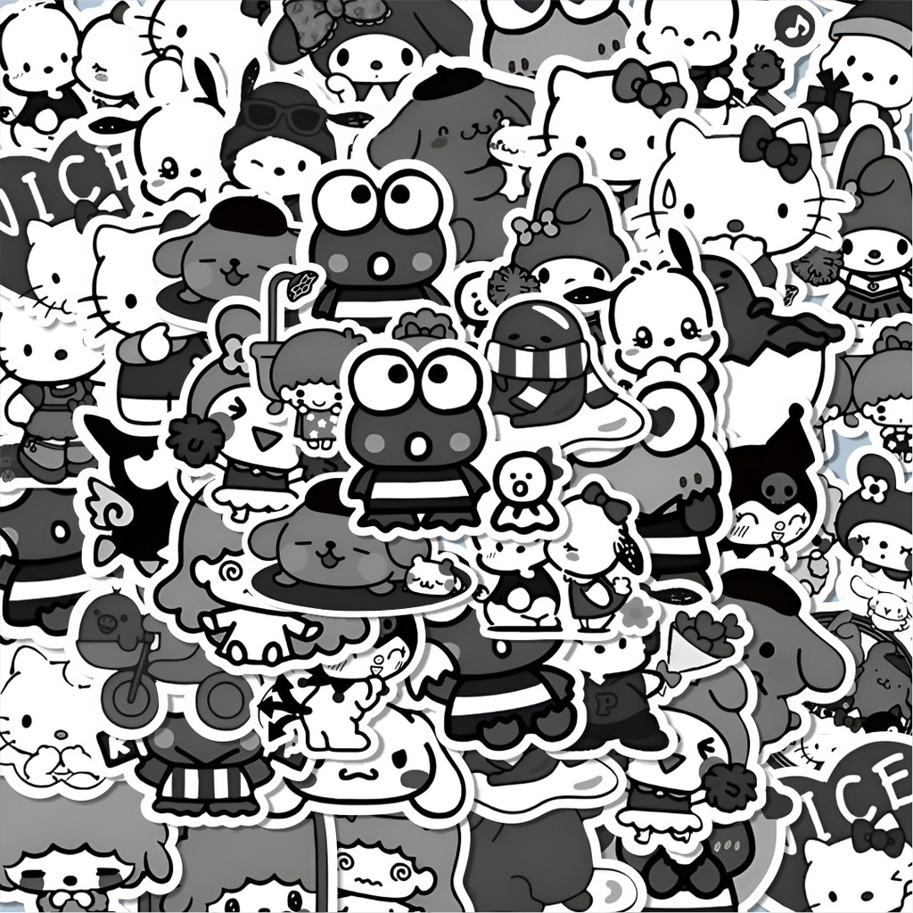 

100PCS Lucu Stiker Mix Sanrio Hello Kitty Badzt - Maru Stiker Aesthetic Stiker Anti Air Stikers Berperekat Waterproof sticker decal buat Motor Helm Buku Journal Koper Casing HP Laptop Botol Minum Hadiah anak