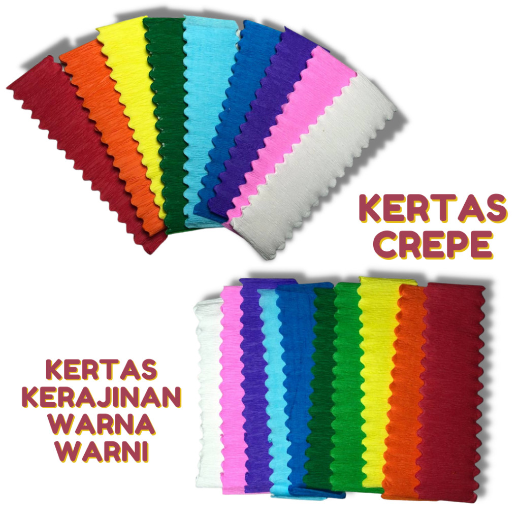 

Kertas Krep Potong Warna Warni Hias Dekor Crepe Paper - MY