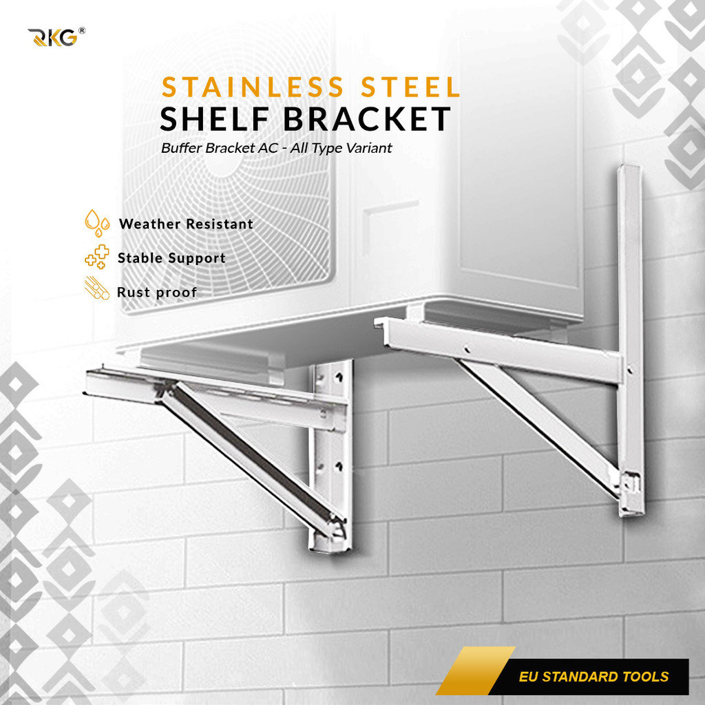 Shelf Bracket AC Outdoor Stainless Steel Siku Rak Air Conditioner Universal