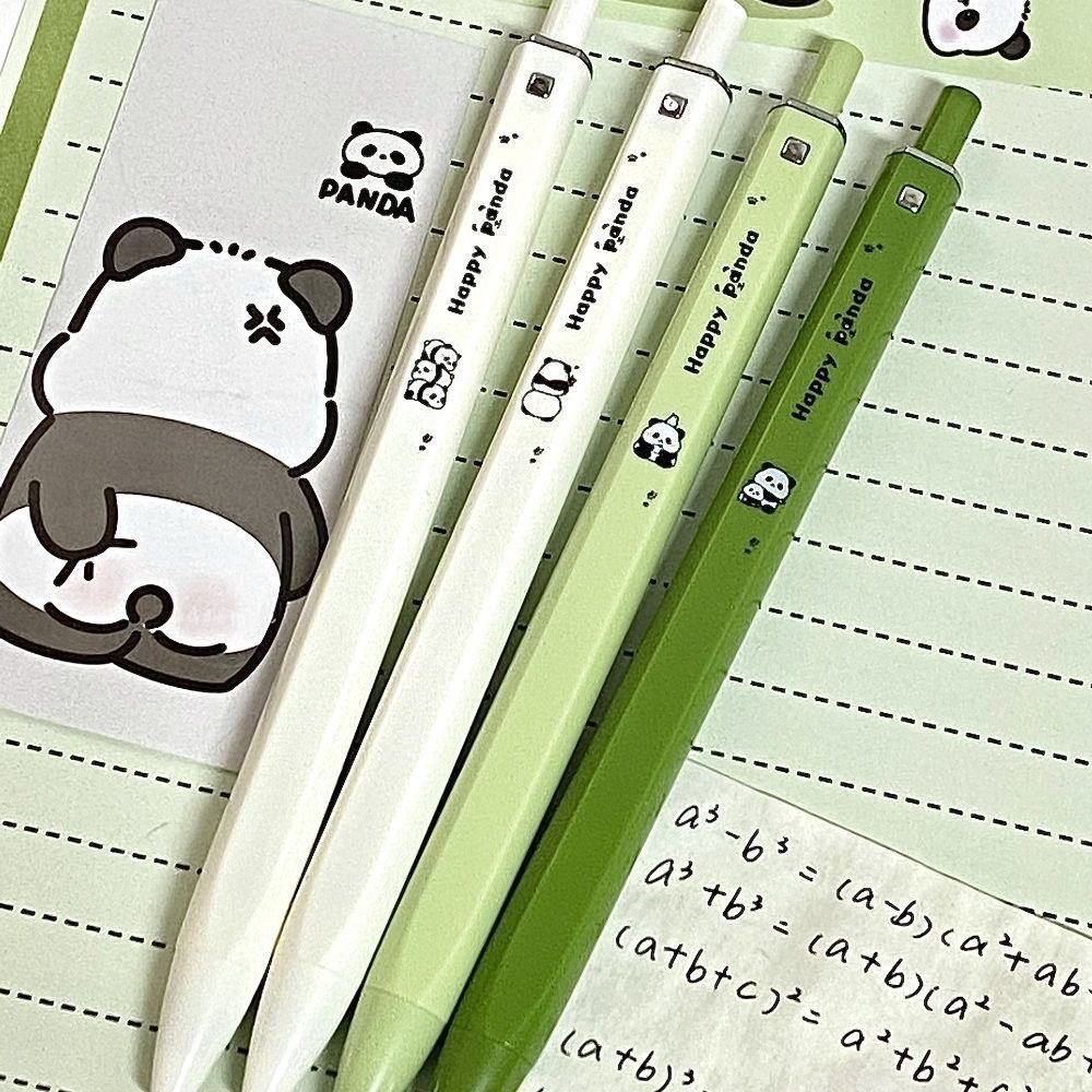 

1/4pcs Cute Cartoon Panda Gel Ink Pens 0.5mm Quick-drying Neutral Pen Black for Writing Office School Stationery Supplies Gifts