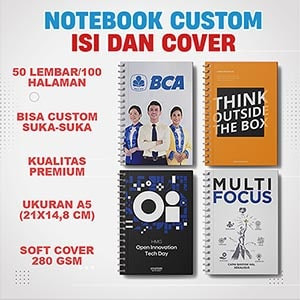

0092 NOTEBOOK SPIRAL A5 CUSTOM COVER DAN CUSTOM ISI