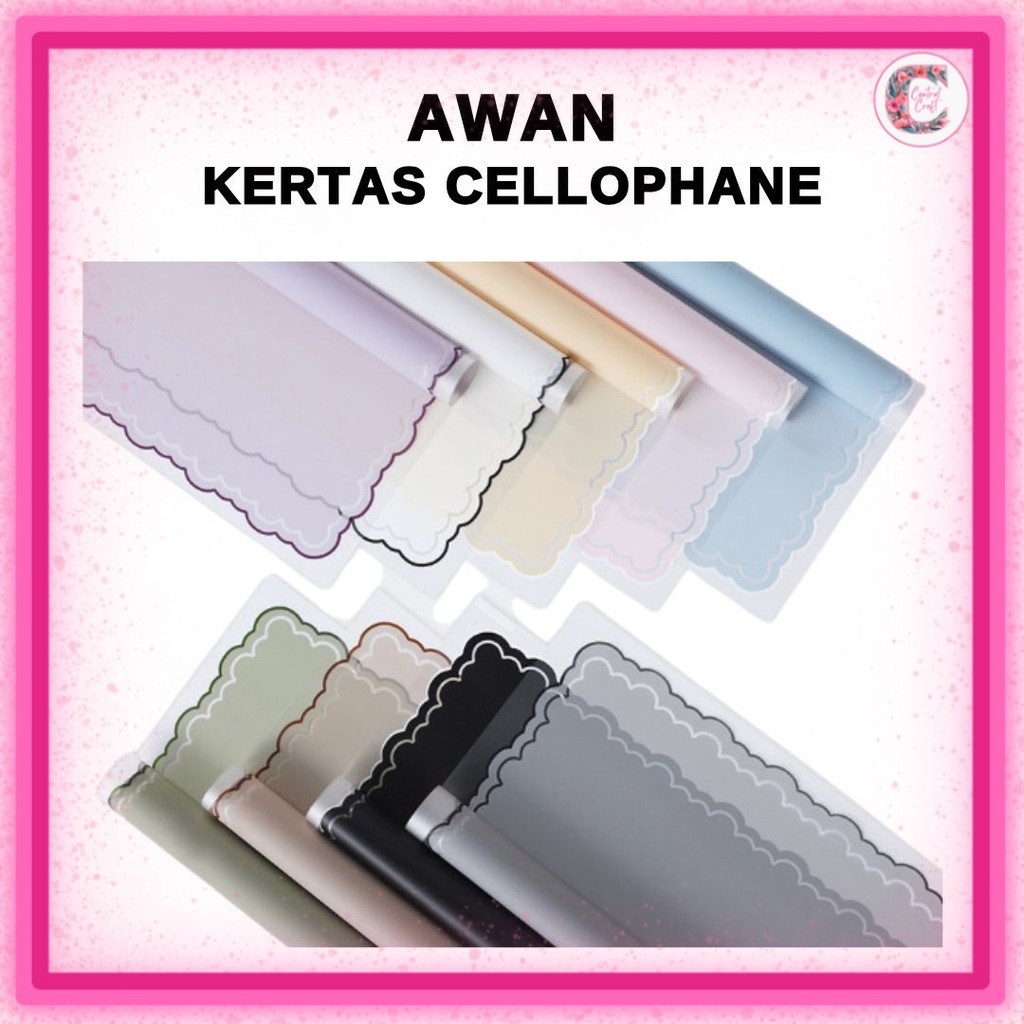 

(20 LEMBAR) Kertas Cellophane Buket Bunga - AWAN - Flower Wrapping Paper
