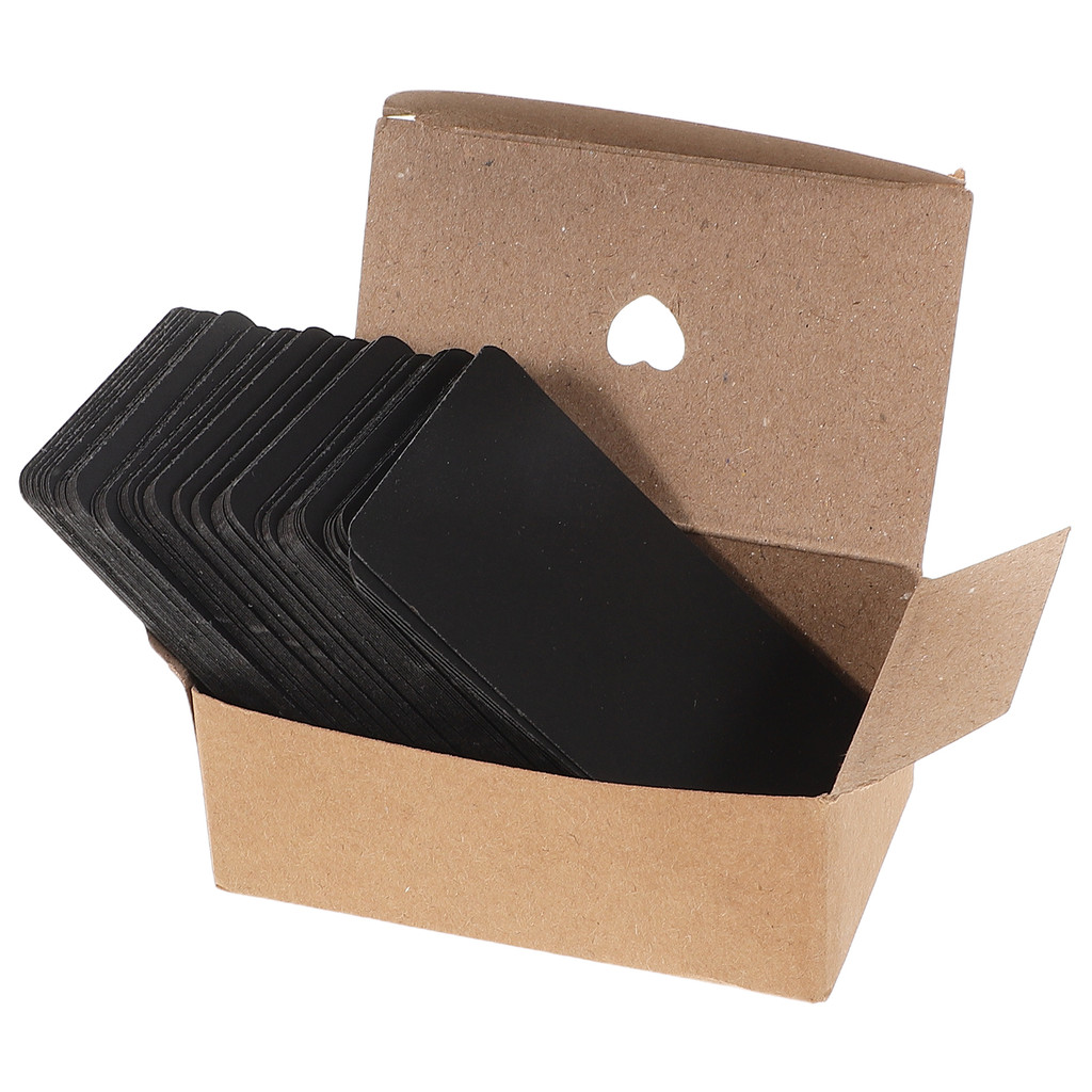 

100 Pcs Black Blank Card Cardstock Postcards for Mailing Craft Paper Jam Message Note Playing