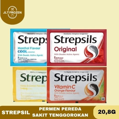

Strepsil Permen Pelega Tennggorokan / Mengatasi Sakit Tenggorokan Original / Vitamin C / Menthol / Honey & Lemon 20,8g ( 8 Butir @ 2,6g )
