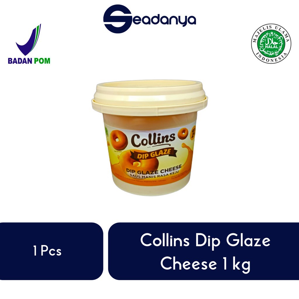 

Collins Dip Glaze Cheese 1kg-Collins Dip Glaze/Collins Dip Glaze Cheese/Collins Dip Glaze Cheese Kemasan 1kg/Collins Dip Cheese