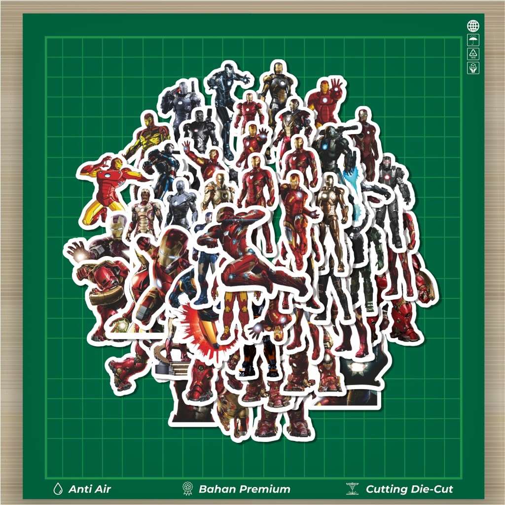 

HOT 50 PCS STIKER Stiker Marvel Series Character Ironman Stiker Fashion Cars Decal Dingin Kartu Album Custom Vinyl Anti Air- Sticker Aesthetic Buku Journal Koper Casing HP Tablet Laptop Helm Motor Botol Minum