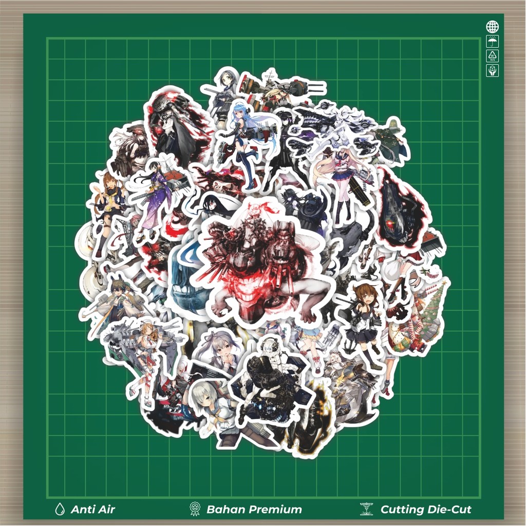 

HOT 50 PCS STIKER Stiker Anime Game Series Kantai Collection Character 6 Stiker Fashion Cars Decal Dingin Kartu Album Custom Vinyl Anti Air- Sticker Aesthetic Buku Journal Koper Casing HP Tablet Laptop Helm Motor Botol Minum
