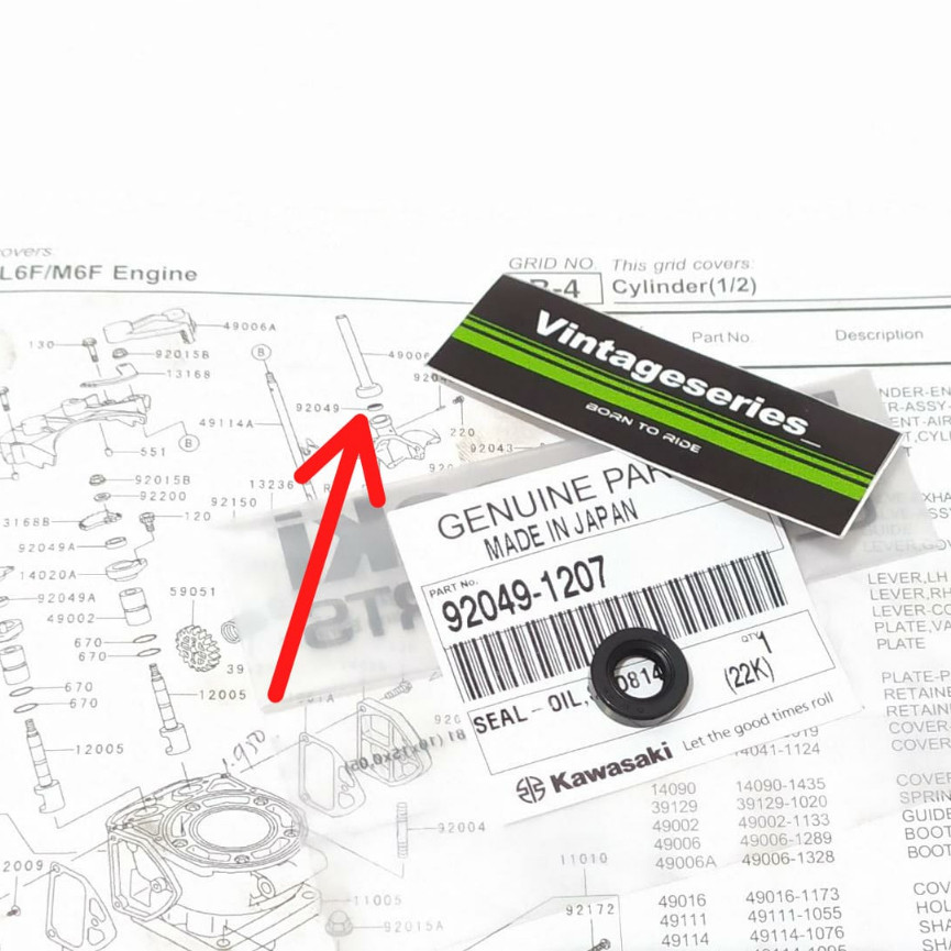 Seal Sil Tiang Super Kips Ninja R Rr Original Kawasaki 92049-1207