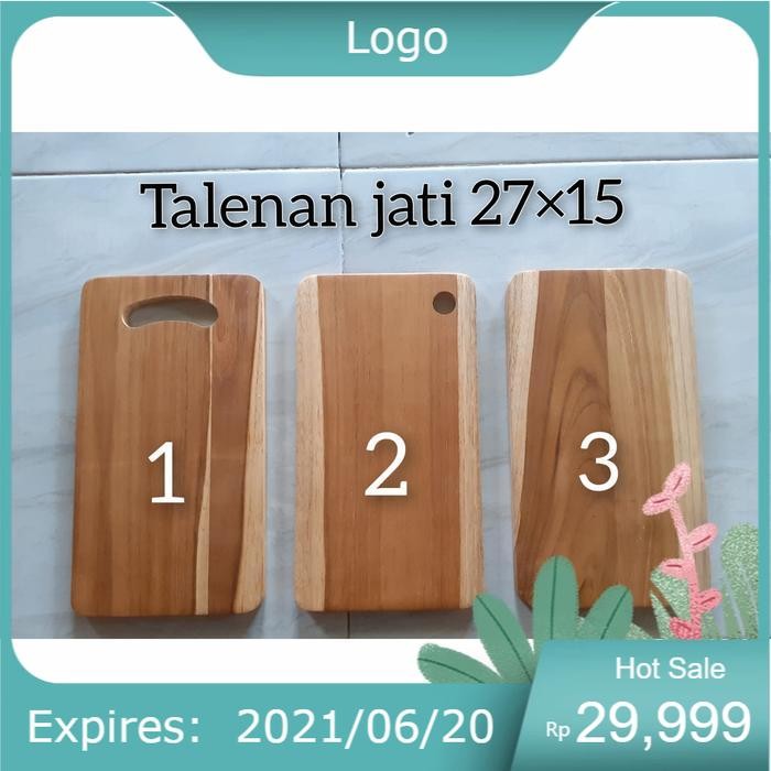 Talenan Jati / Telenan Jati Kecil 27 X 15 cm - 3. Polos Jati mcw16 mcw15