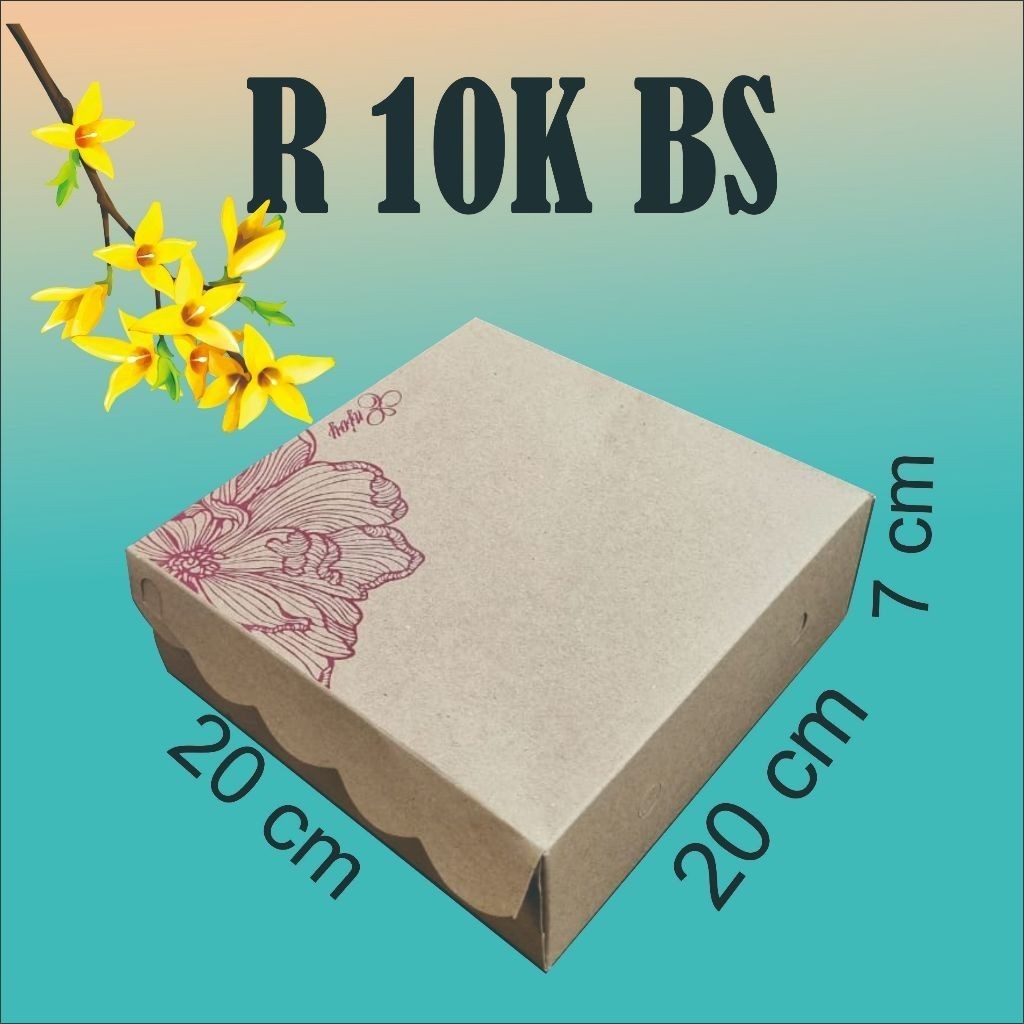 

R10K 310 gr dos kraft coklat ukrn 20 x 20 x 7 cm Isi 100 pcs
