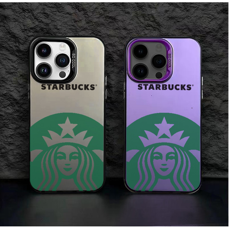 Starbucks Csing HP Silver Wrn Mtte Premium Silver nti Jtuh Hrd Case Untuk Oppo A3X 16 3S 5s 12 7 11k
