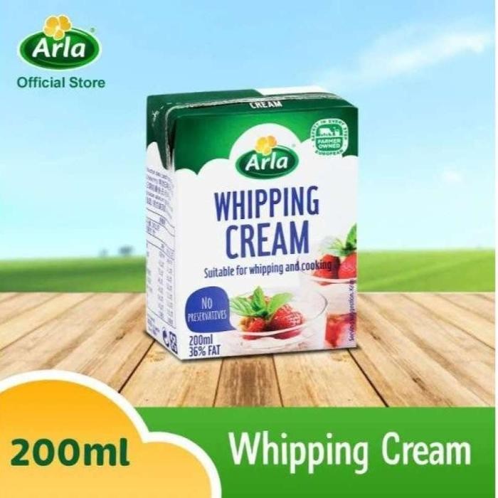 

ARLA WHIPPING CREAM 200ML, CREAM CAIR BISA CAMPURAN MINUMAN, MAKANAN
