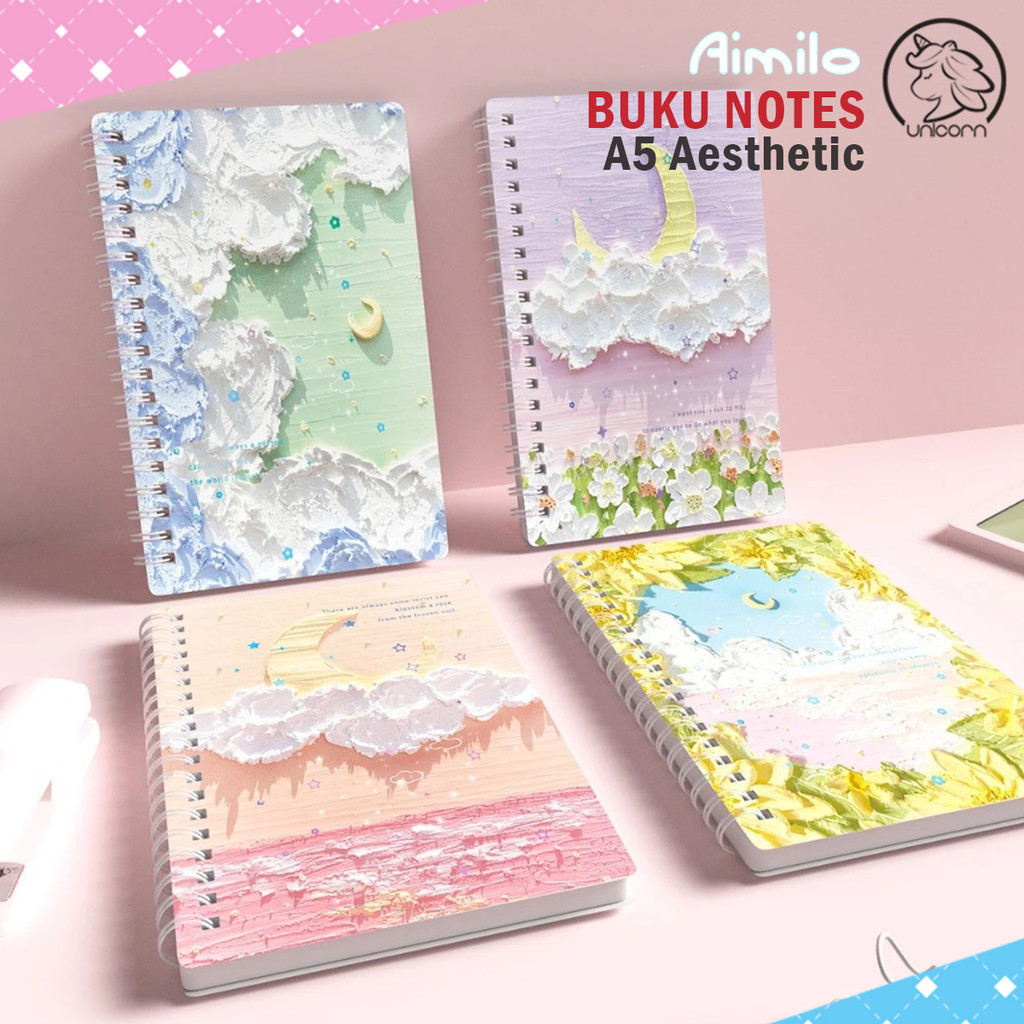 

AIMILO Buku Notes A5 Aesthetic 40 Lembar | Notebook | Buku Diary | Buku Jurnal | Buku Catatan | Buku Note | Buku Tulis
