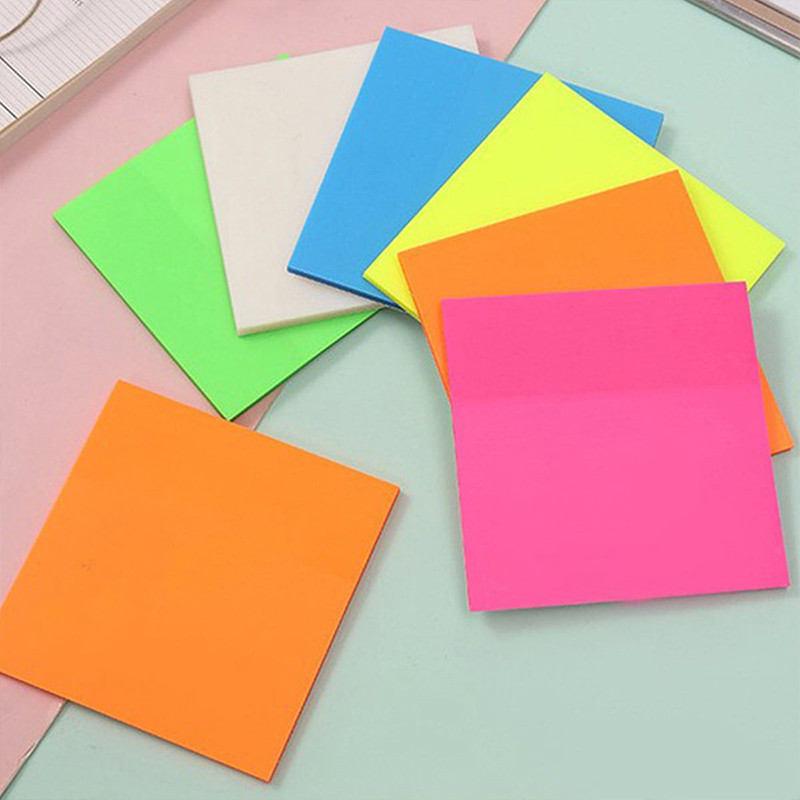 

50 Sheets/pad Transparent Colorful Sticky Notes Pad Waterproof Self-Adhesive Memo Message Reminder Home Office School Supplies