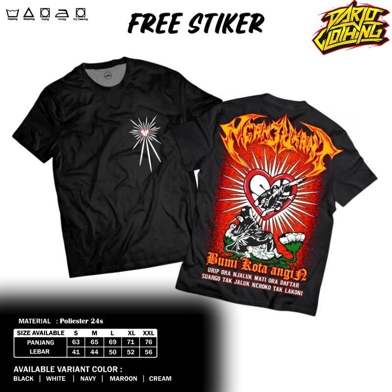 DarjoClothing Combed - KAOS PSHT NGANJUK'ANT BUMI KOTA ANGIN FREE STIKER