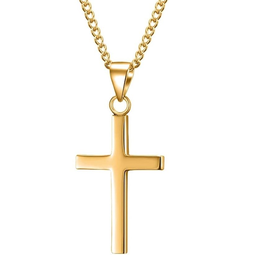 

Stainless steel cross necklace female pendant niche light luxury design sense 2024 new lovers collarbone choker boudoir gift