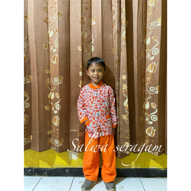 Setelan seragam batik TK / PAUD   seragam batik nasional TK / PAUD terbaru