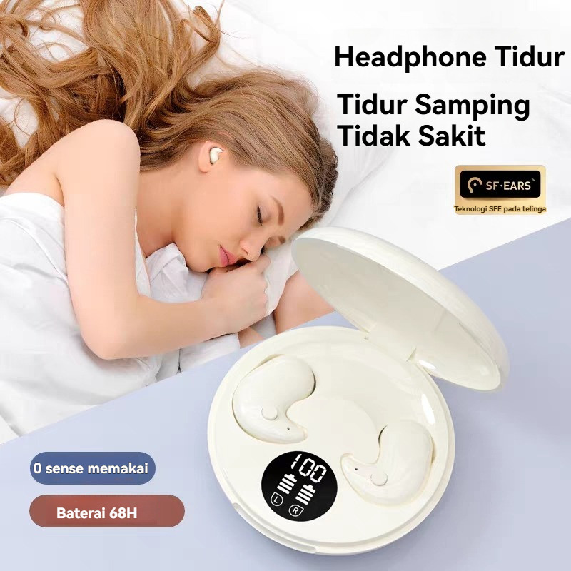 Wireless Earphone TWS Noise-Cancelling Sleep Invisible Bluetooth 5.3 Sports
