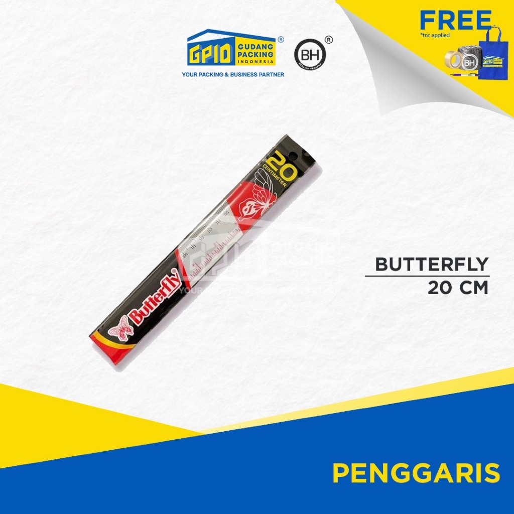 

BUTTERFLY - Penggaris Plastik / Glass Ruler 20 cm