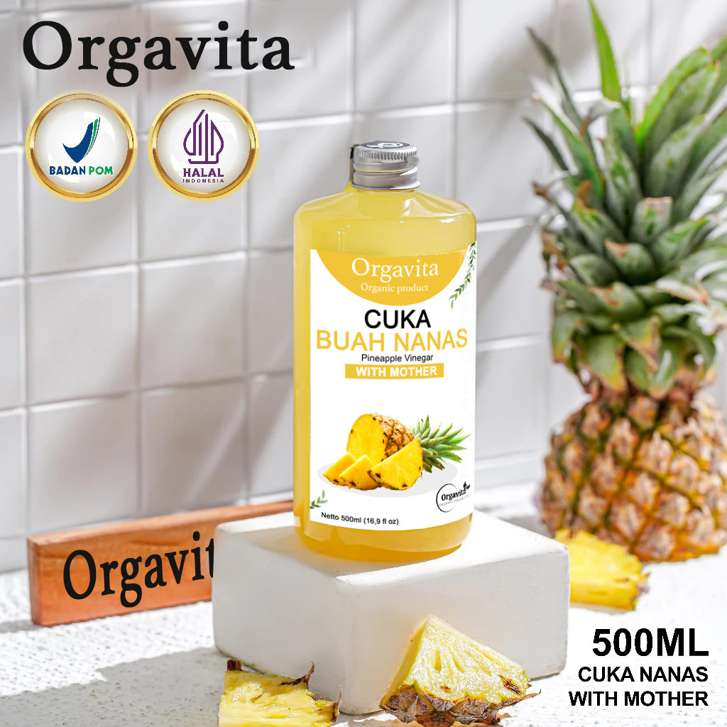 

ORGAVITA Cuka Nanas With Mother Organik 250ml - Apple Cider Vinegar Asli