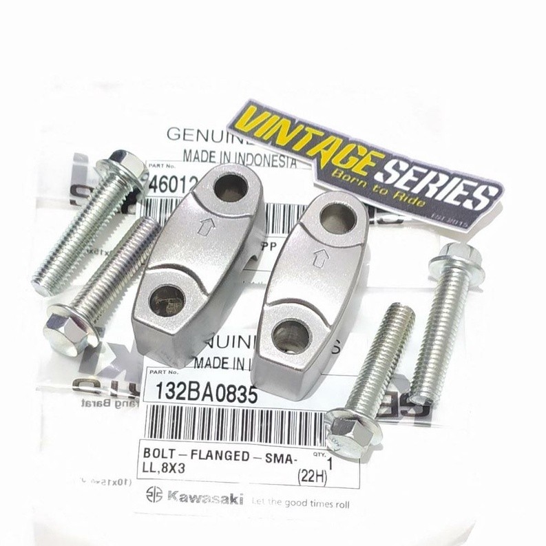 Klem Penjepit Stang Stir Ninja R Ss / Rx king Raiser Tutup stang Stir / Raiser Ninja R original Pnp 