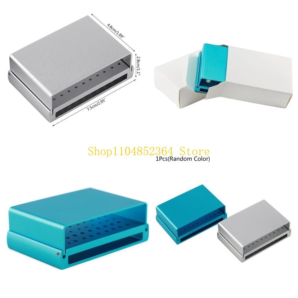 652F Aluminum Alloy Dental Bur Holder Stand 58 Holes Autoclave Dental Bur Easy to Use for Needles Bu