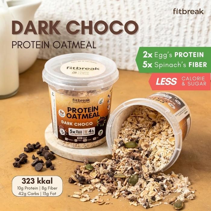 

[TERLARIS] Paket 6 Gratis 2 Overnight Oats sarapan Berbagai Rasa - Dark Choco[TERLARIS ]