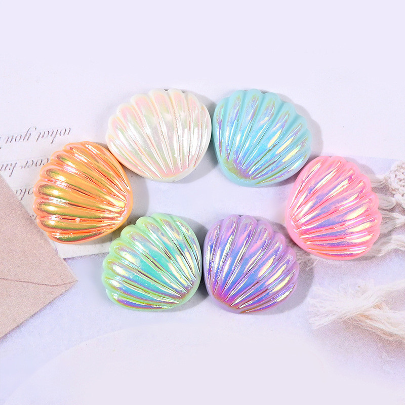 

Kawaii Laser Mixed Colored Shell Flatback Rhinestone Resin Cabochons Embellishments for Cardmaking Scrapbooking Materials