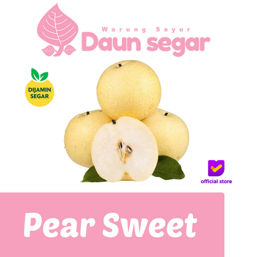

Pear Sweet Import 1kg Manis, Lembut, & Segar | Buah Pir Premium Favorit - Daun Segar