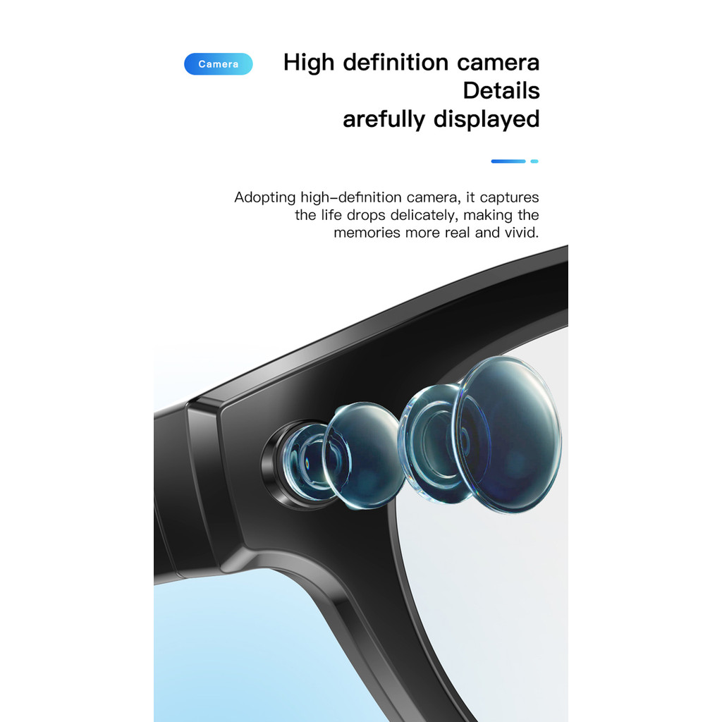 Xiaomi AI Smart Camera Glasses 200MP Bluetooth Smart Glasses Call Playing Music Object Recognition A