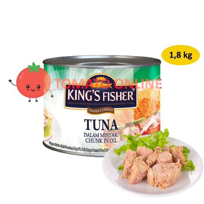 

[TERLARIS] King's King Fisher Kingfisher / Tuna Chunk in Oil / 1800gr gram 1,8kg[TERLARIS ]