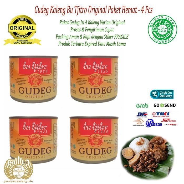 

[TERLARIS] Gudeg Kaleng Bu Tjitro Varian Komplet Original Paket Hemat - Isi 4Pcs[TERLARIS ]