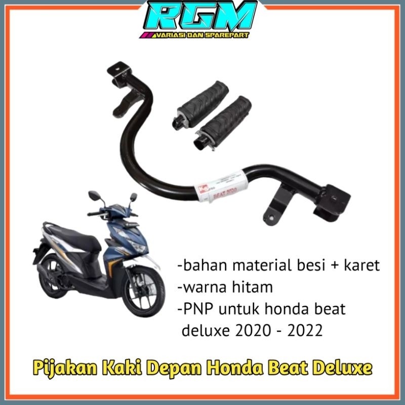 PALANG STEP Footstep Depan Honda Beat Deluxe Pijakan Kaki Depan Beat Deluxe 2020 - 2022 Bahan Besi C