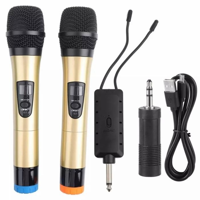 xon meeting wireless mikrofon mic double pegang 3.5mm 6.5 uhf USB slot