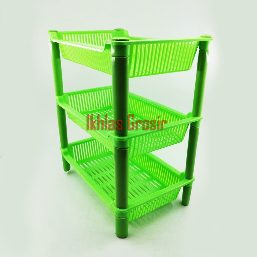 Rak segi empat serbaguna kitchen set rak dapur plastik BY TOKO BEKASI HERBAL