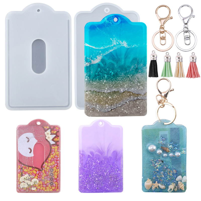 

1 Set Card Cover Resin Mold DIY Epoxy Resin Card Holder UV Glue Silicone Mould For Card Storage Jewelry Making Handmade Crafts