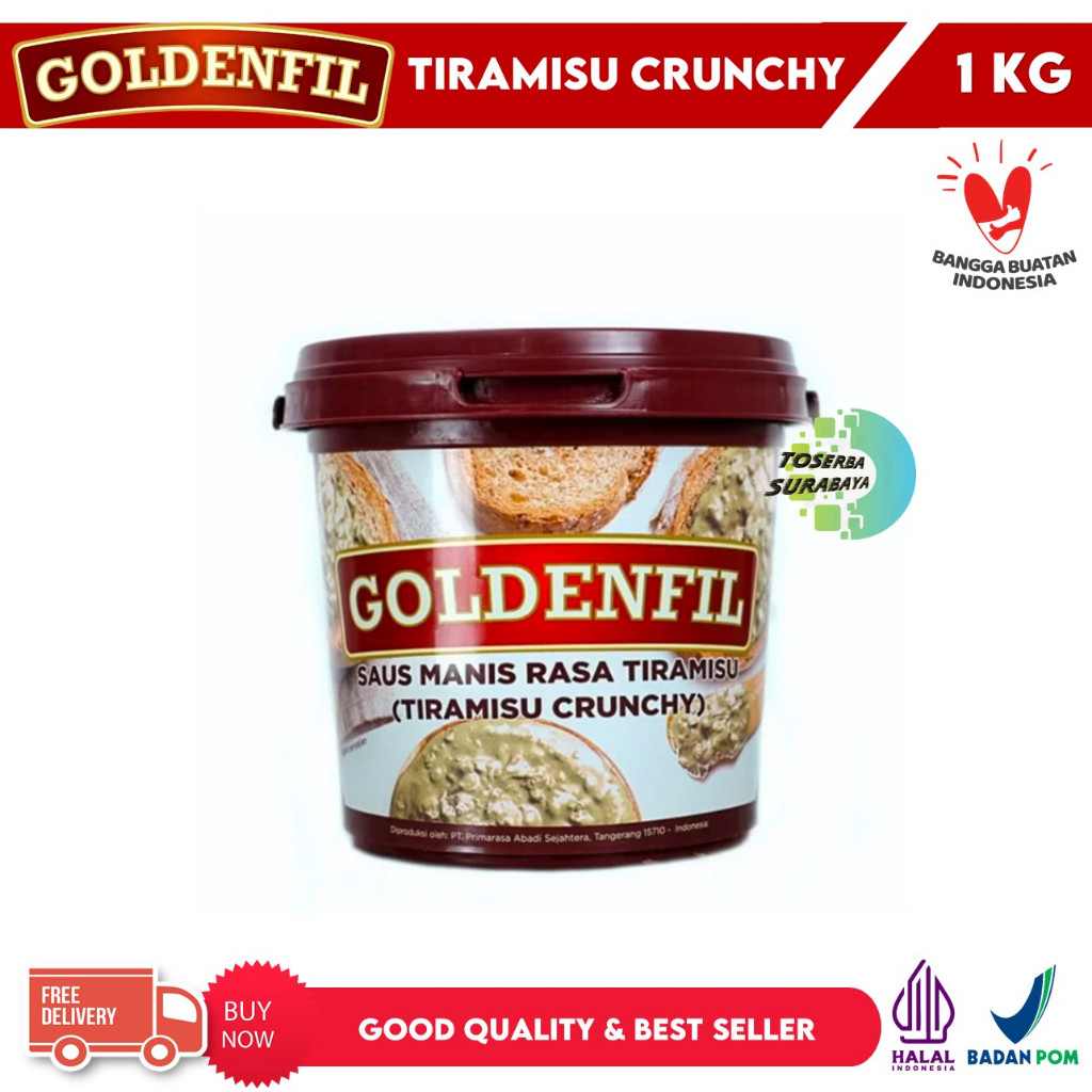 

Selai GOLDENFIL TIRAMISU CRUNCHY 1Kg (Kemasan Ember/Pail)