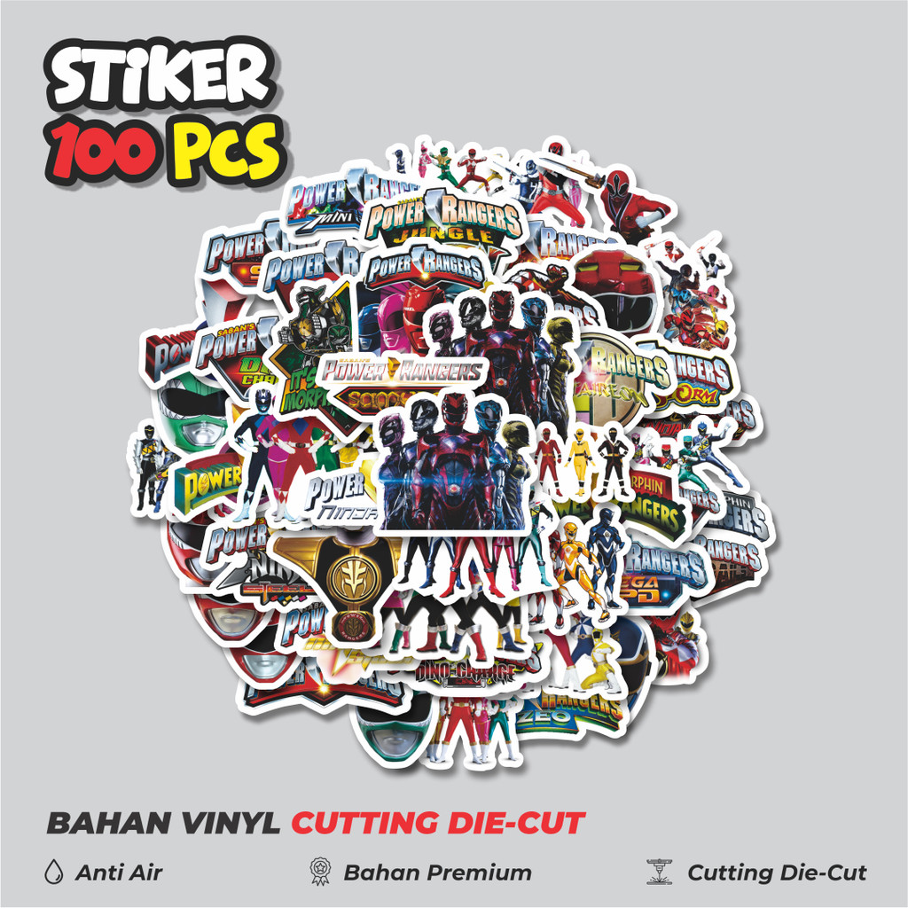 

Terbaru! 50 pcs Stiker Film Series Power Ranger Mix 1 Dekorasi Lucu Kreatif untuk Notebook, Skateboard, HP