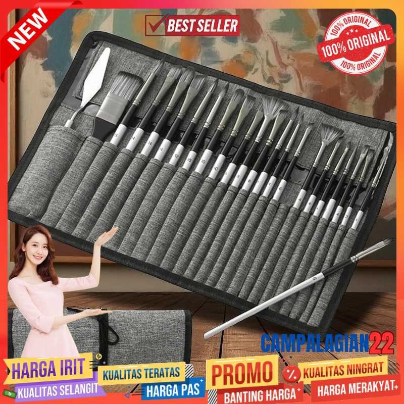 

WESEEKART Set Kuas Lukis Cat Air Minyak Nylon Paint Brush 24 PCS - MSA-214