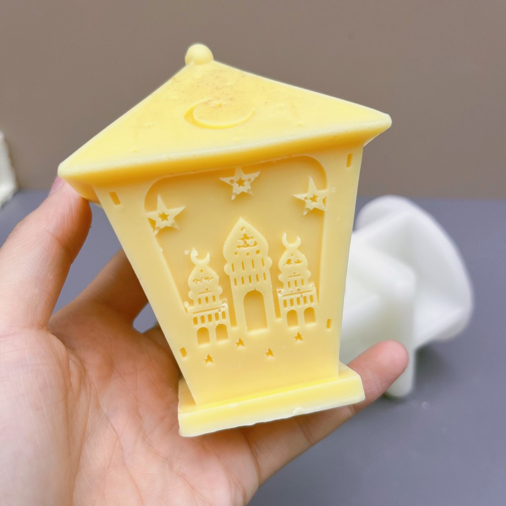 

3D Castle Candle Silicone Mold Ramadan Lantern Candle Mold Islamic Muslim Lantern Silicone Mold For Eid Mubarak Ramadan