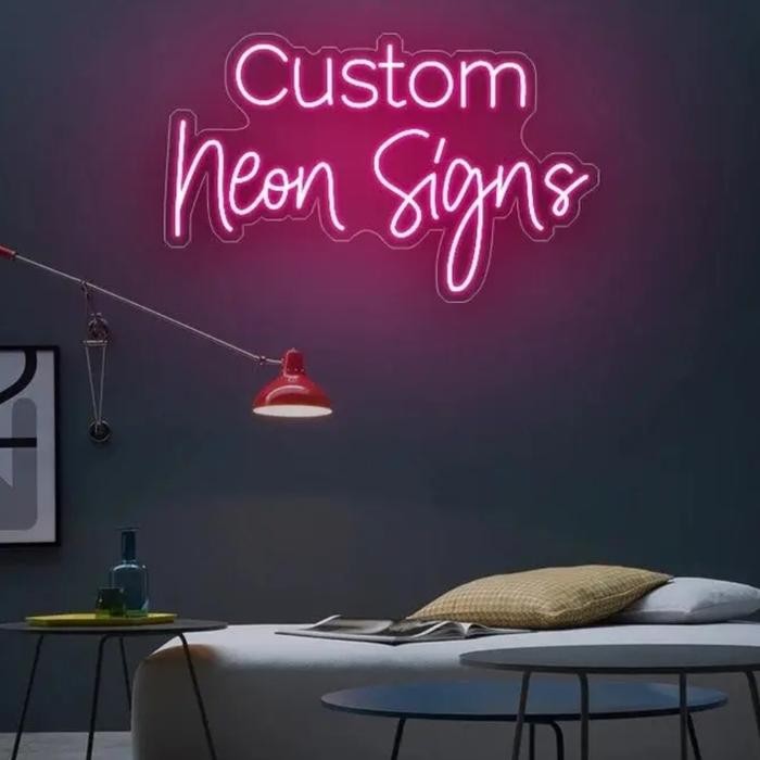 Custom Lampu Nama Neon Flex Tulisan Menyala Neon Sign - 14 Huruf