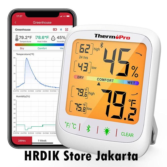 Thermopro TP359 Smart Thermometer Hygrometer Wireless Humidity Meter Bluetooth 80M TP-359 Monitor Te